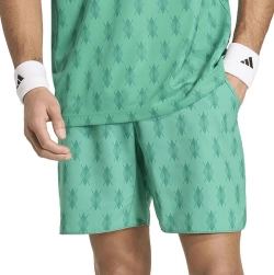 Мужские теннисные шорты Adidas Club Tennis Climacool Graphic 7in - semi court green/collegiate green