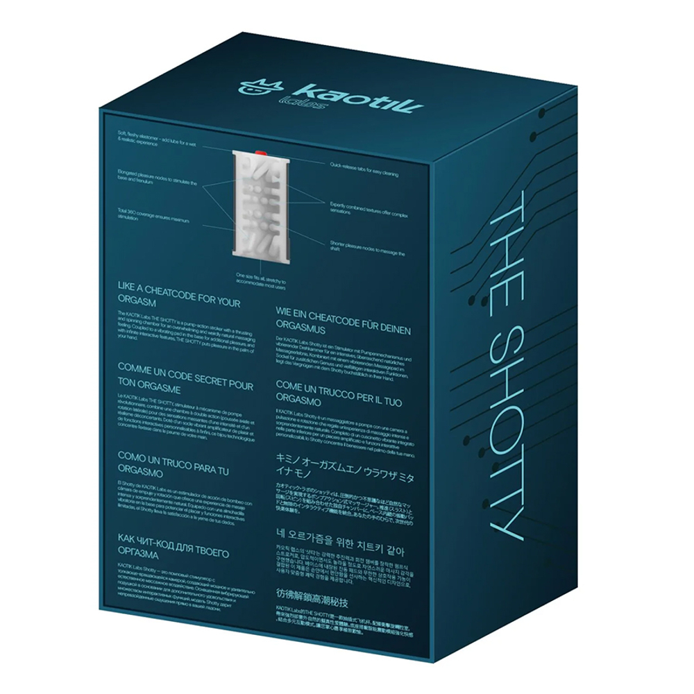 Автоматический интерактивный мастурбатор 21,9см Kaotik Labs The Shotty App Control Rechargeable Masturbator