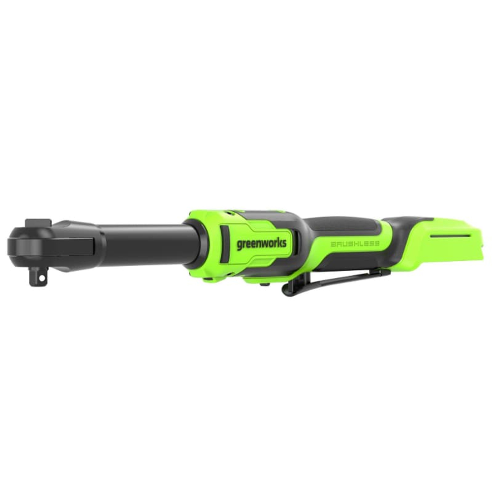 Гайковерт-трещотка Greenworks RW380X удлиненная, 24V, бесщеточная, 1/2", 80Нм, редуктор 170 мм, без АКБ и ЗУ с сумкой, арт. 3804207