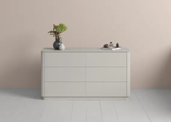 Комод Tammi 6 ящиков ширина 140 см (серо-бежевый RAL 7044)