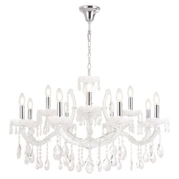 Хрустальная люстра 12*Е14 Blanca re SP12 хром/белый Crystal Lux