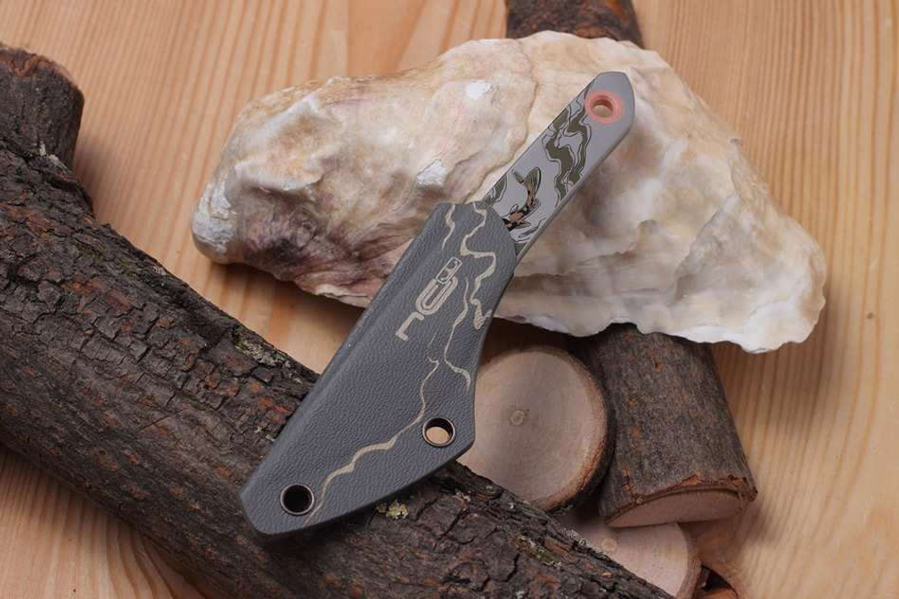 Нож KOI beadblast Red,  AUS-8, N.C.Custom