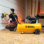 Компрессор масляный воздушный Denzel DKV2200/100, Х-PRO 2.2 кВт, 400 л/мин, 100л