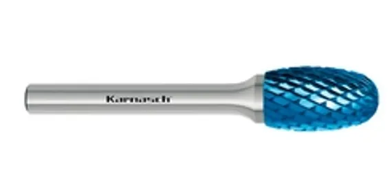 Борфреза твердосплавная Karnasch форма G, 6х18х6х50 мм, насечка HP-6, покрытие Blue-Tec, арт. 11.5064-035