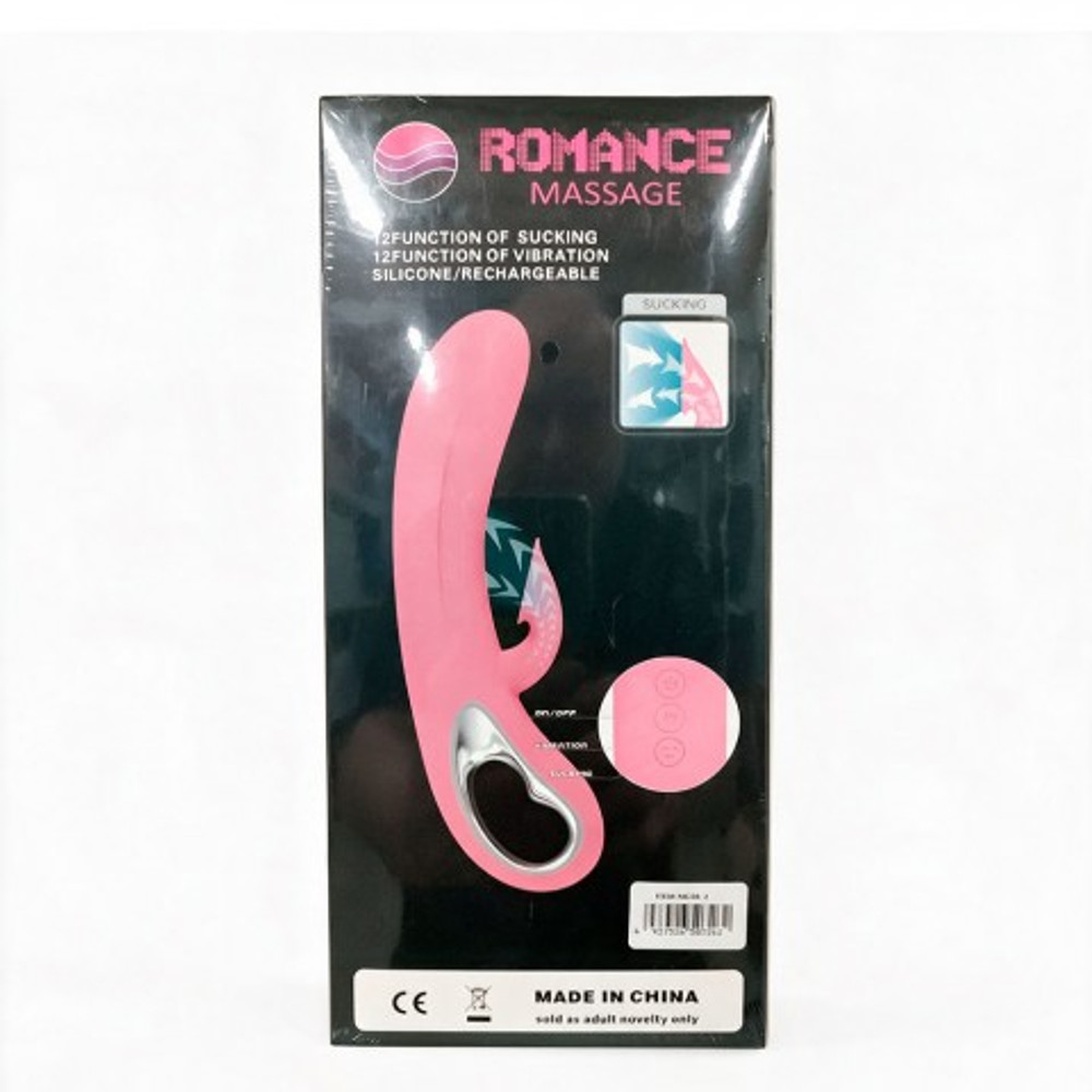 Вибратор Romance Massage с клиторальной стимуляцией, розовый