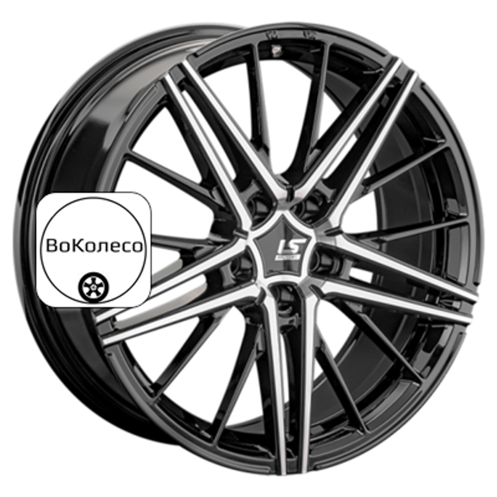 8x20/5x120 ET40 D72,6 RC76 BKF (конус, Колпак+лого) LS FlowForming
