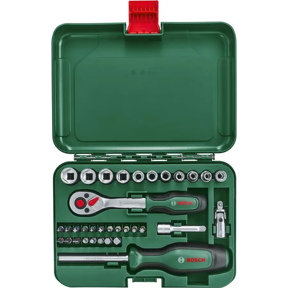 Набор торцевых головок 1/4", 34 предмета BOSCH 1600A02BY1