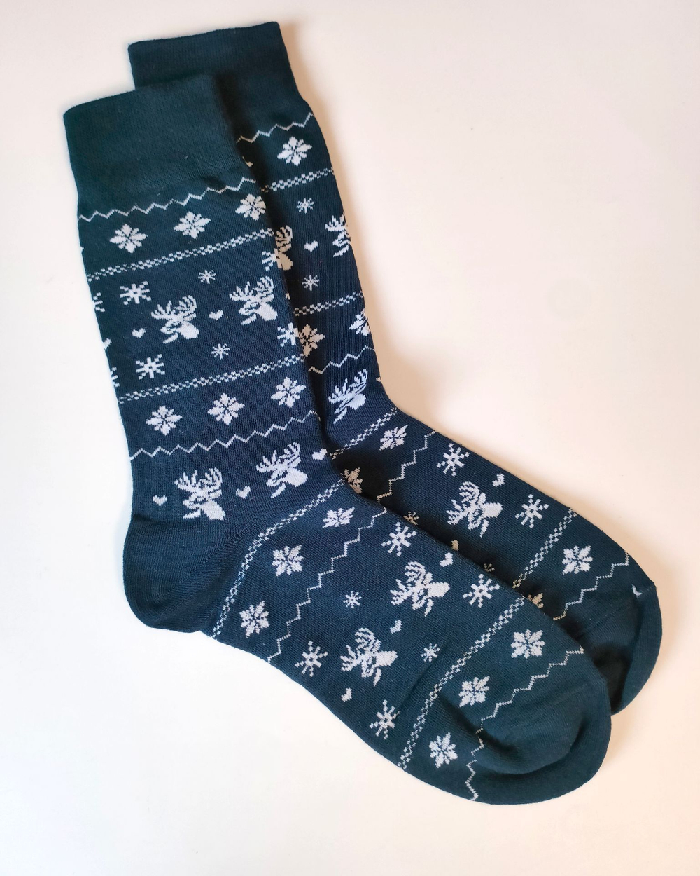 Носки НГ р.37-44 "Happy NY" Узор Олени