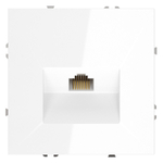 Розетка компьютерная встраиваемая VOLTUM S70 RJ45 кат.6, (белый глянцевый)