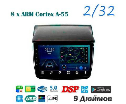 Topway TS18 2+32GB 8 ядер для Mitsubishi Pajero Sport 2008-2016