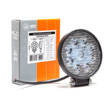 AE27R-9LED-28HC Фара светодиодная дополнительная, круглая SLIM 115х28х142, направленный свет, 9 диодов, крепление по центру, 27 Вт, 10-30 В