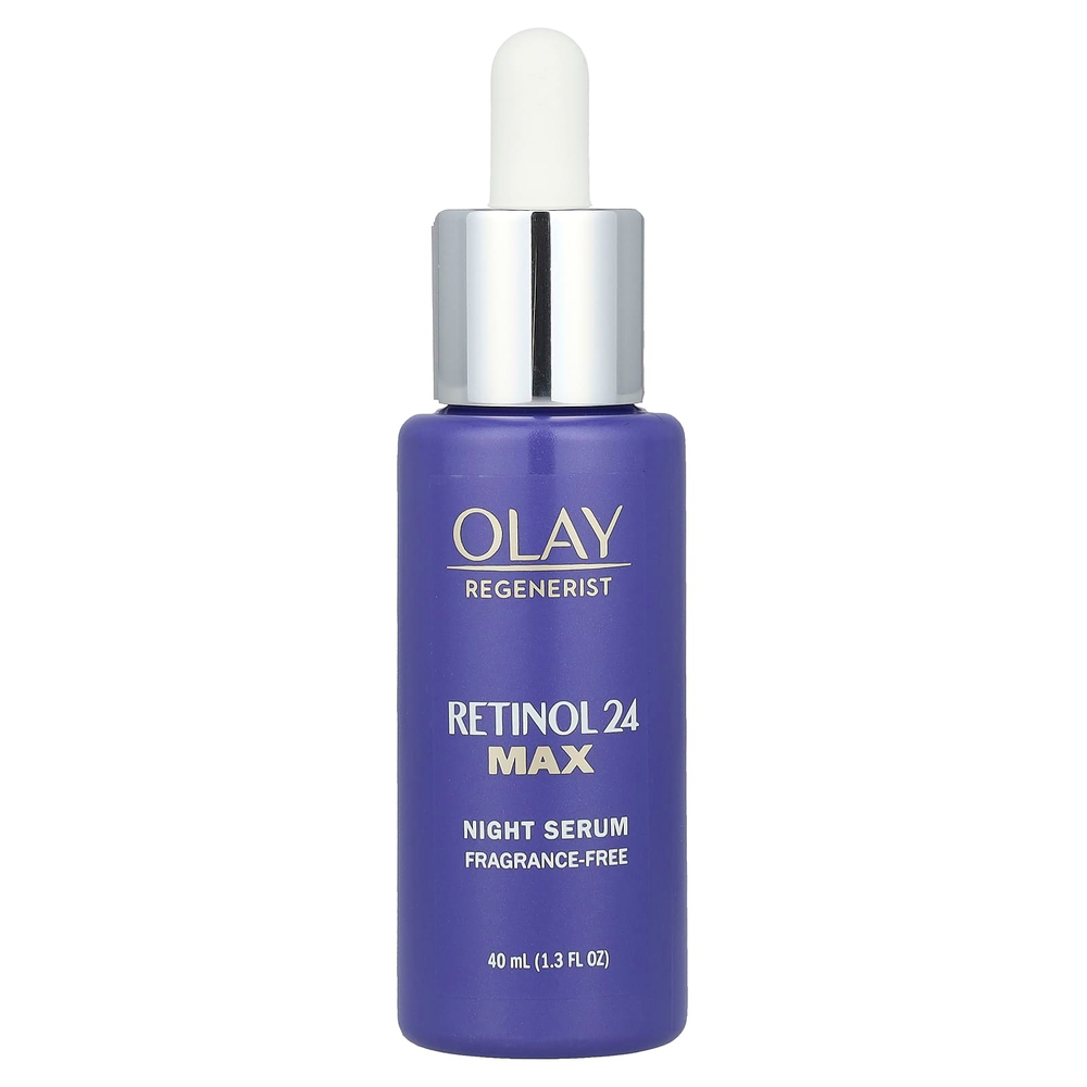 Olay, Regenerist, ретинол 24, ночная сыворотка, без отдушек, 40 мл (1,3 жидк. унц.)