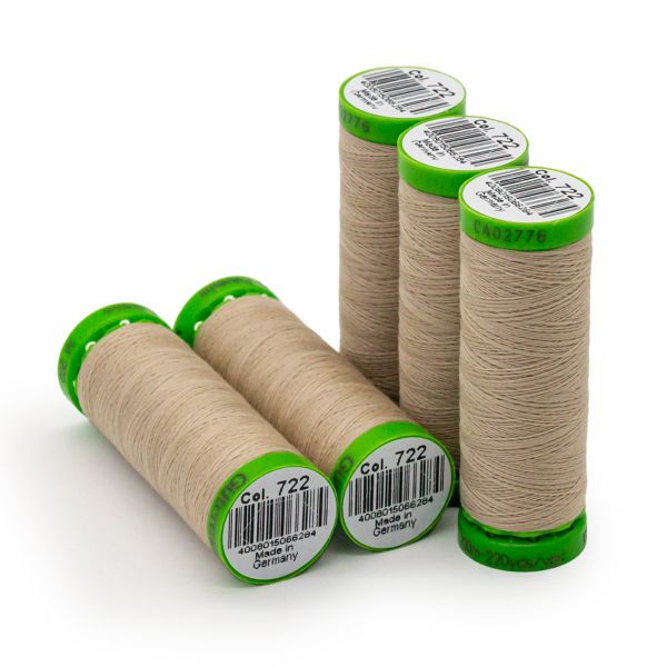 Нитки для тонких тканей Gutermann Extra Fine 150 (200 метров), 5 кат. | 722 св.бежевый