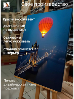 Картина "Закат над Биг-Беном", галерейная 50х70см 1шт.