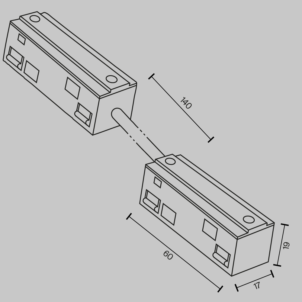 Коннектор питания угловой Maytoni Exility TRA034CPC-42W-15-1