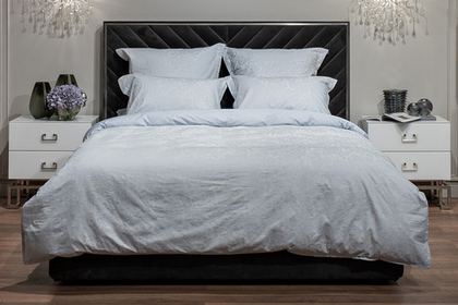 Постельное белье 1.5 спальное Garda Decor Илария сатин голубое