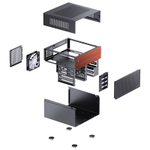 Корпус JONSBO N4, ITX, Micro-ATX, черный (без БП)