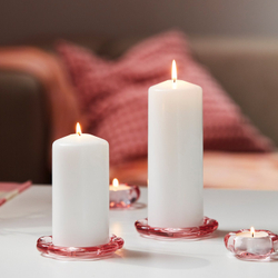 IKEA BLADFÅGEL  (ИКЕА БЛАДФОГЕЛ)  -  Подсвечник для чайных свечей - розовый 3 см