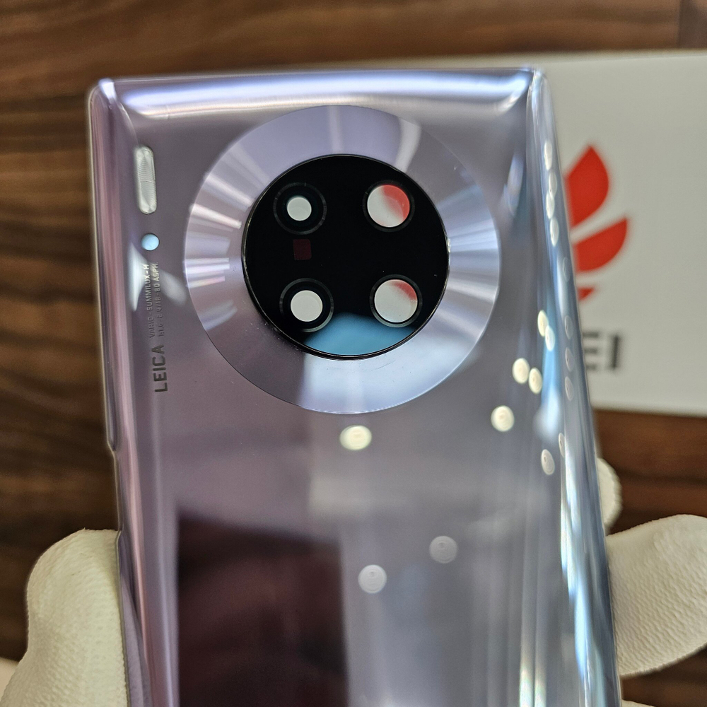 Крышка для Huawei Mate 30 Pro (заднее стекло) "хорошее качество" цвет: серебристо-сиреневый