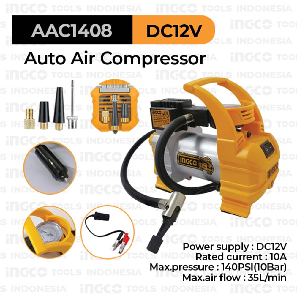 Компрессор воздушный автомобильный INGCO AAC1408 10 Бар
