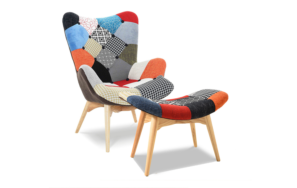 Кресло Contour DС-917(P) patchwork-лоскутный микс
