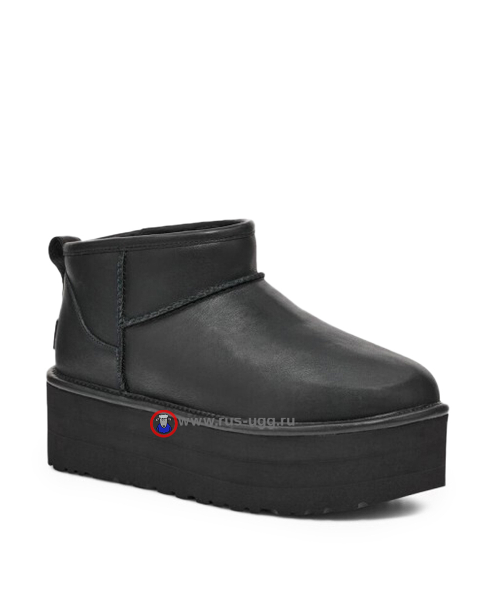 UGG ULTRA MINI PLATFORM LEATHER Black