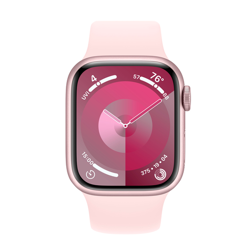 Умные часы Apple Watch Series 9 GPS, 41mm, Aluminium Case with Sport Band M/L, Pink (Розовый)