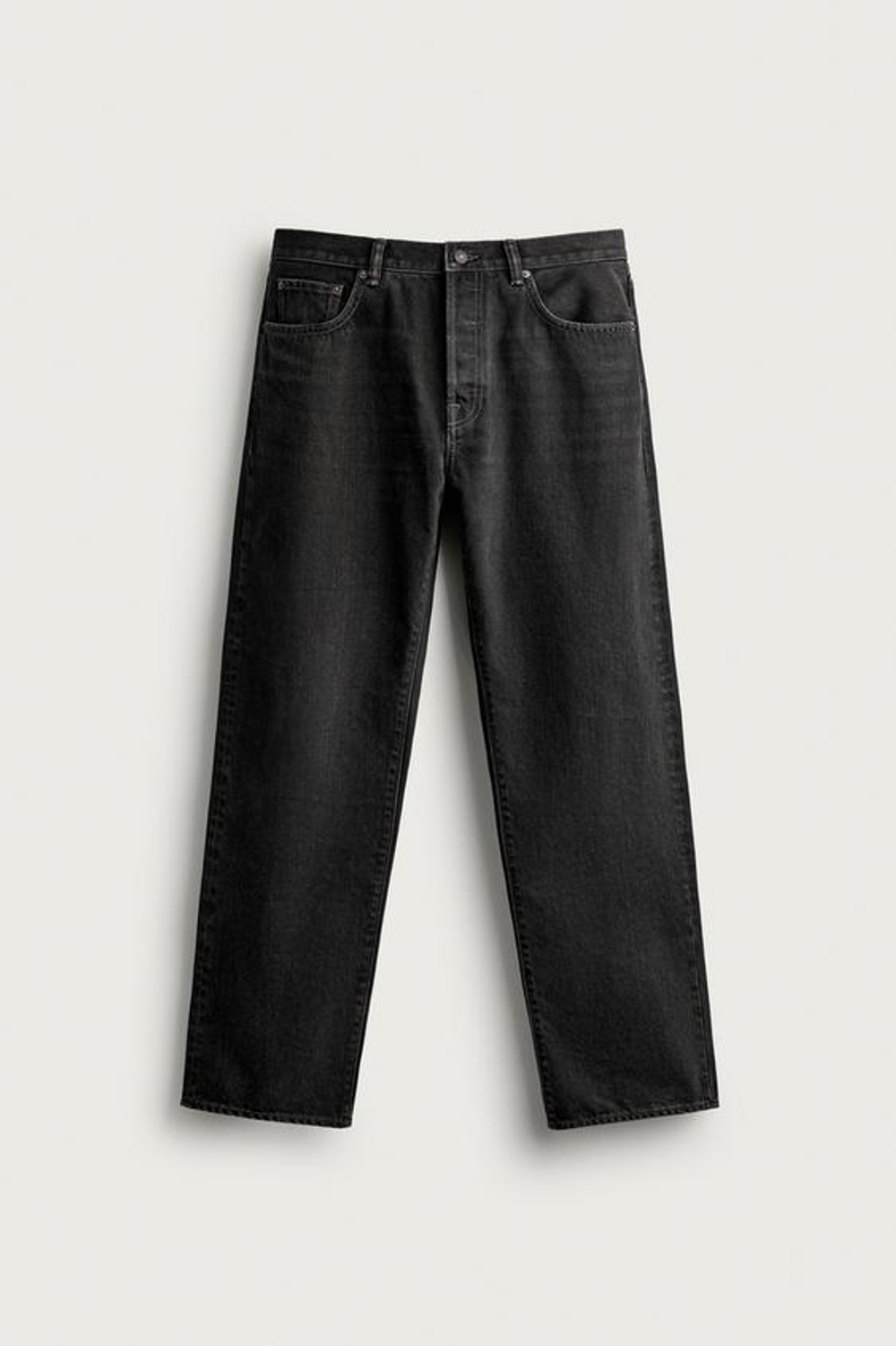 ZARA ДЖИНСЫ STRAIGHT LEG, ЧЕРНЫЙ
