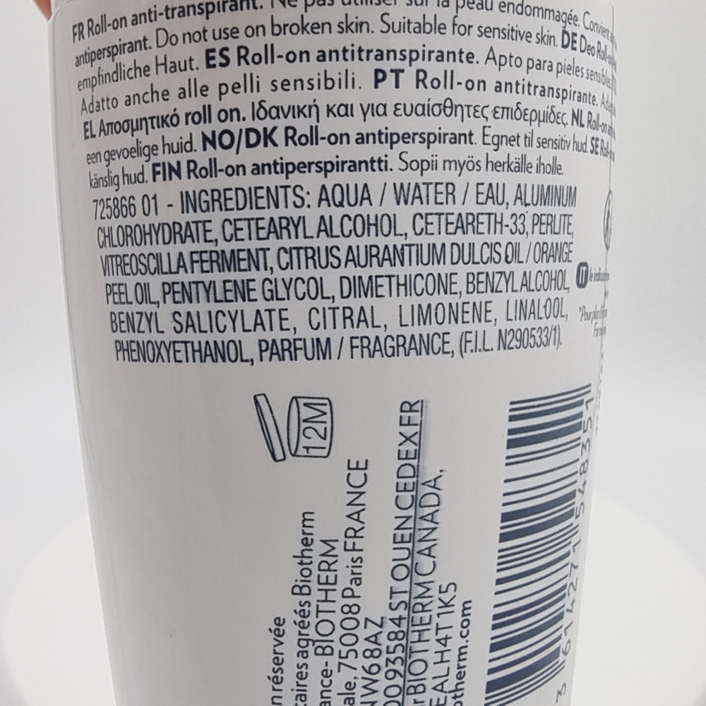 Шариковый антиперспирант Biotherm Lait Corporel 72Н, 75 мл (Франция)