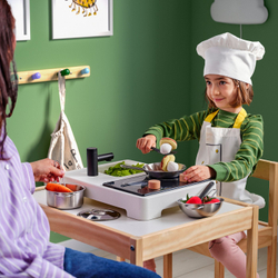 IKEA STENMUS  (ИКЕА СТЕНМУС)  -  Игрушечная мини-кухня - белый/чёрный