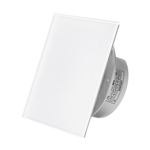 Вытяжной тонкий вентилятор SlimVent МV 100, стекло квадрат белый матовый