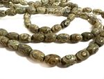 Бусина Дзи 3 глаза 12 х 8 мм, 17 см 15 бусин