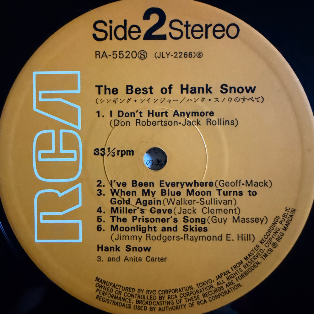 Виниловая пластинка Hank Snow ‎– The Best Of 2LP