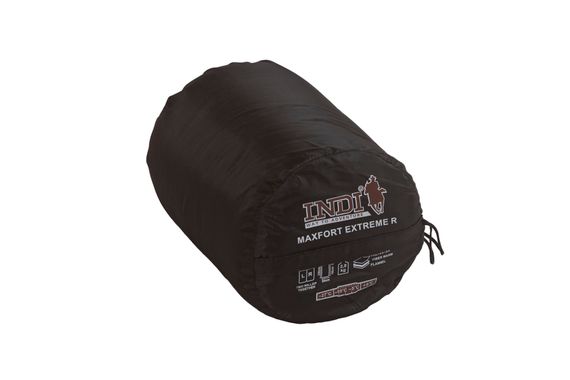 Спальный мешок INDI Maxfort Extreme R-zip от -27 °C (одеяло с подголовником, фланель, 195+35X85 см)