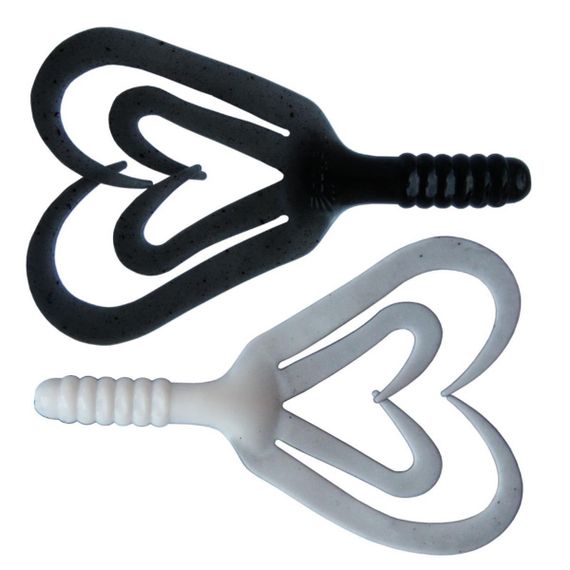 Твистер Helios Credo Four tail 2,35"/6,0 см Black &amp; White 10шт. (HS-20-023)