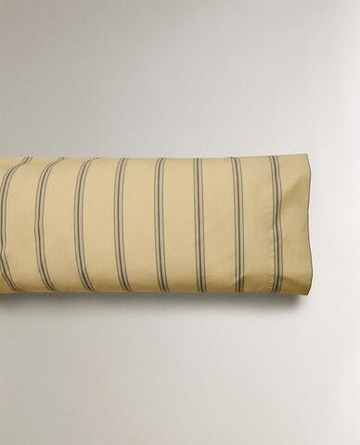 ZARA HOME (300 НИТЕЙ) НАВОЛОЧКА В ПОЛОСКУ, ЖЕЛТЫЙ