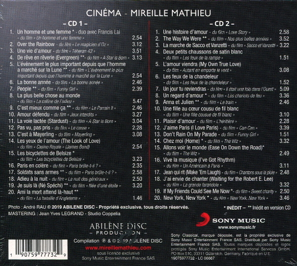 Mireille Mathieu / Mireille Mathieu Cinema (2CD)