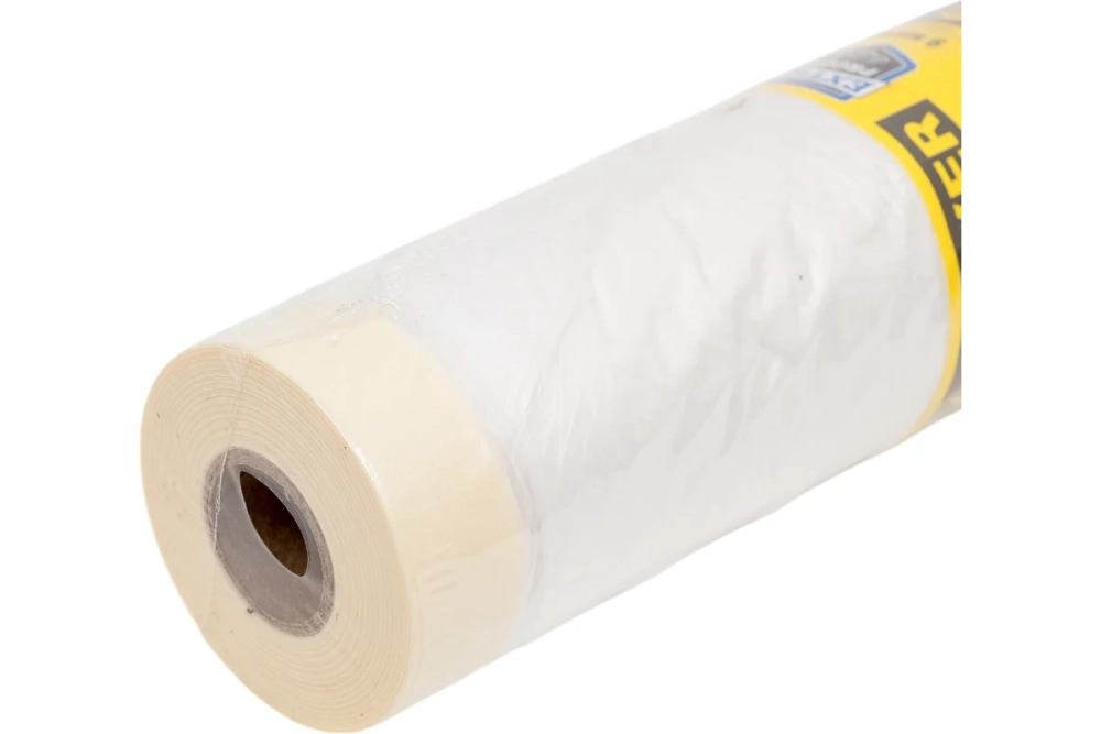 Защитная пленка STAYER PROFESSIONAL с клейкой лентой МАСКЕР HDPE, 9мкм, 2,4х15м 12255-240-15
