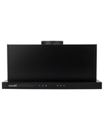 Вытяжка кухонная MACBI Perfa-60G-S/S (BLACK) черный, D150мм, 1200м3/ч, полновстраиваемая, мотор 230Ватт, стекло 60см, сенсорное управление + управление жестами, освещение светодиодное 5W