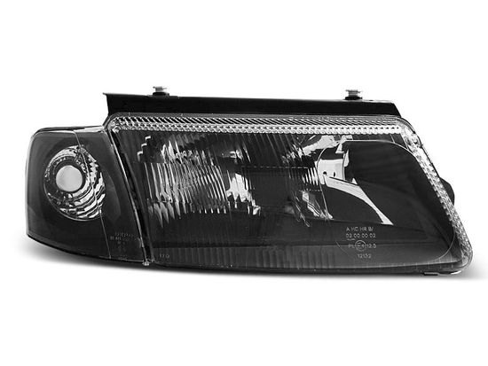 Передние фары VW Passat B5 black с галогеном