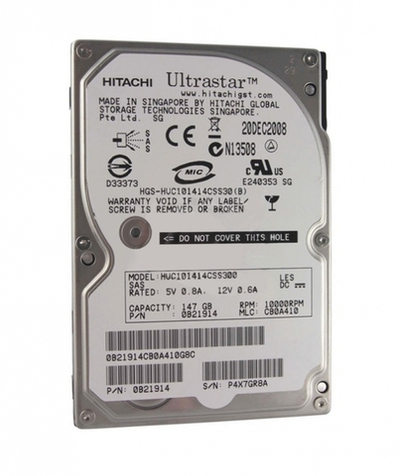 Жесткий диск Hitachi SFF SAS 146Gb 10K 2.5" Hot-Plug HUC101414CSS300