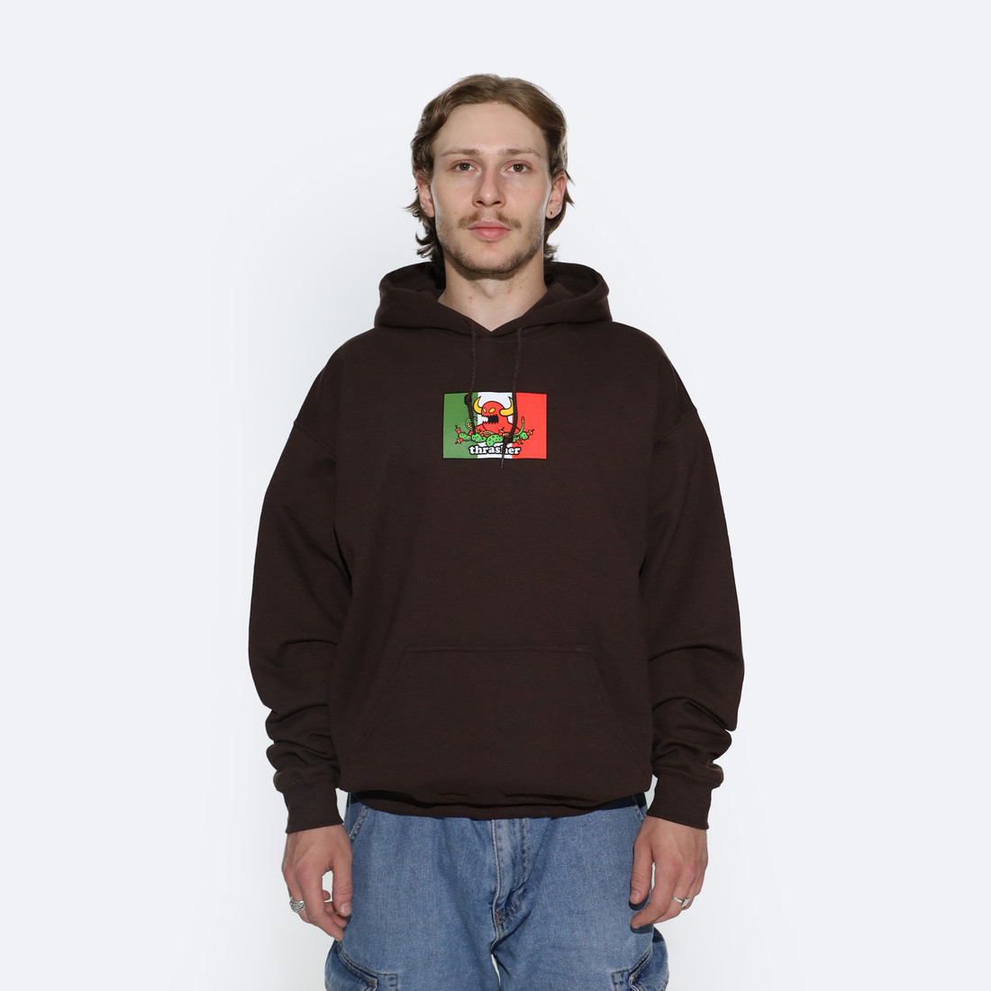 Купить Худи Thrasher x Toy Machine Hecho Hoodie (dark chocolate)