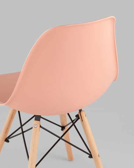 Стул Eames Style DSW персиковый x4 (разборный каркас)
