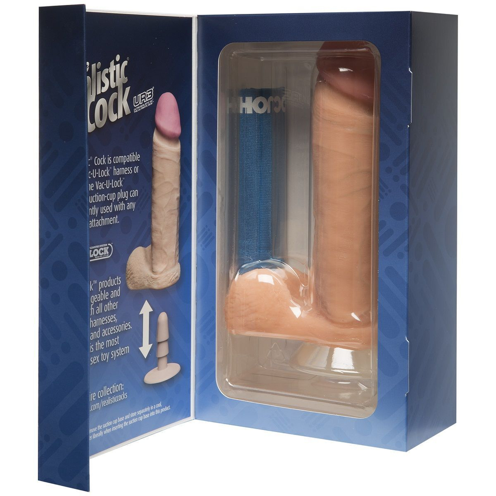 Ультрареалистичный фаллоимитатор The Realistic Cock ULTRASKYN 8” - 20,57 см. (Цвет: телесный)