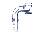Фитинг DN 12 DK (Г) 20x1.5 (90) (накидная гайка)