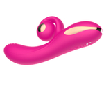 Силиконовый вибратор-кролик с функцией вращения SW3052-hot-pink