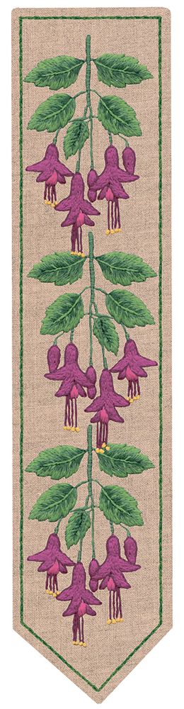 Набор для вышивания нитками Le Bonheur des Dames, закладка Fuchsias (Фуксия), 20х4.5 см