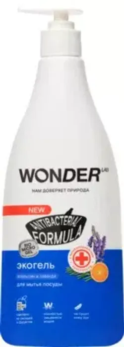 WONDER Lab Экогель для мытья посуды "Апельсин и лаванда" с антибактериальным комплексом 550 мл/2000 чистых тарелок