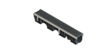 Лоток водоотводный PolyMax Drive DN100 h170 пластиковый с решеткой щелевой чугунной ВЧ кл.D (комплект)