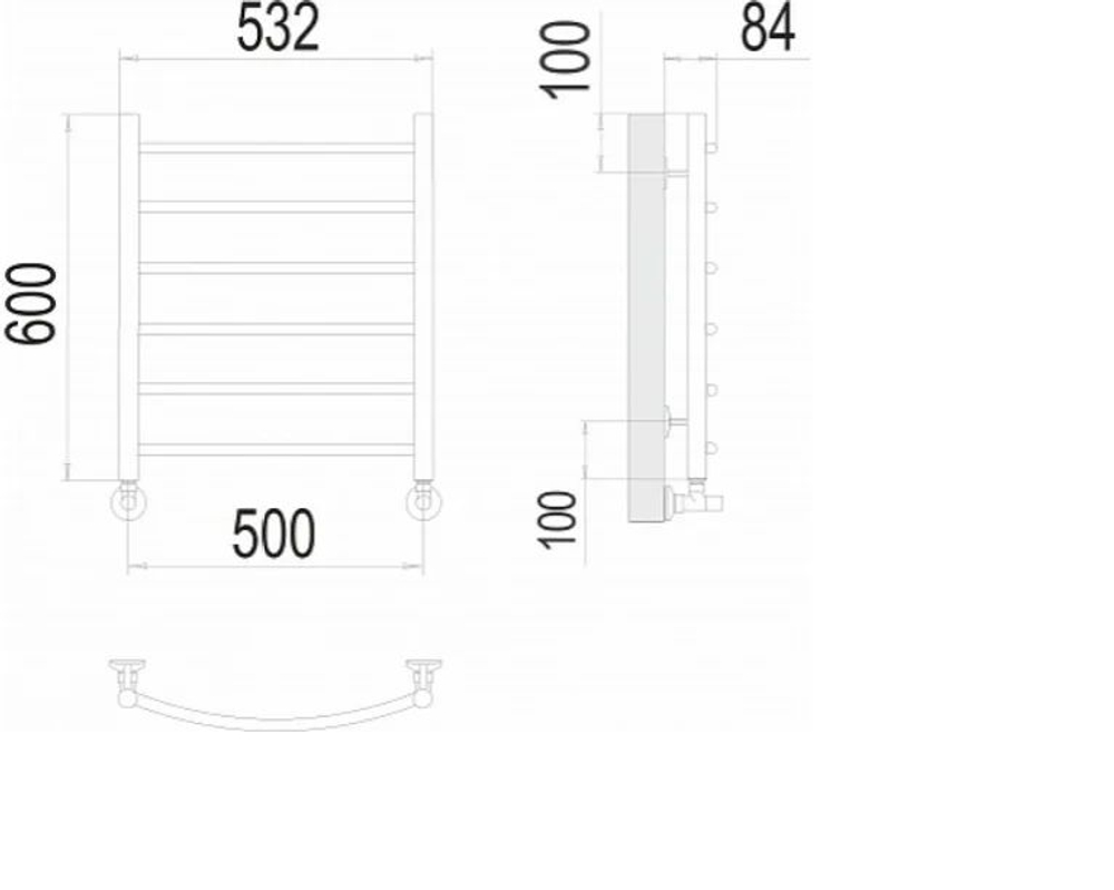 Классик П6 500х600 Полотенцесушитель TERMINUS